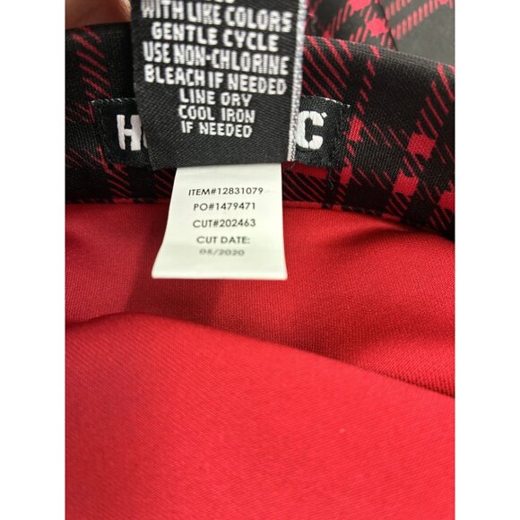 Hot Topic Red Black Plaid Mini Skirt Womens M Punk Goth Zip Flare Skater - Picture 1 of 1